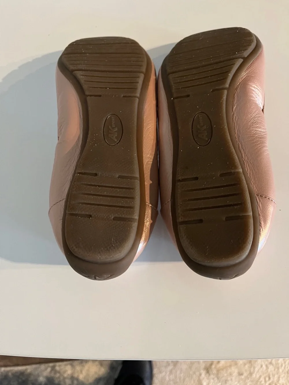 Anne Klein Sport Rose Gold Ballet Flats Comfortable Feminine Size 9‎
